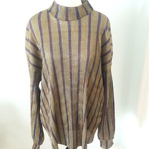 Zara Shimmer Stripe Blouse New